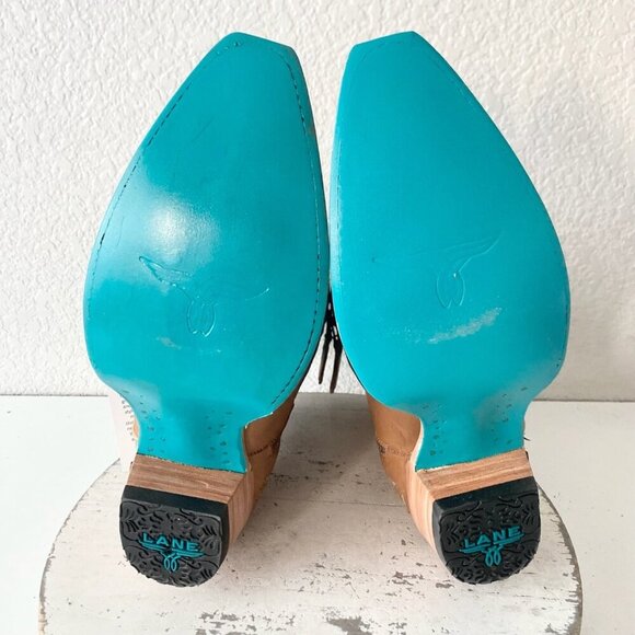 Lane WALK THE LINE Womens Brown Cowboy Bootie 10.5 Cowgirl Short Ankle Boots - Picture 8 of 11